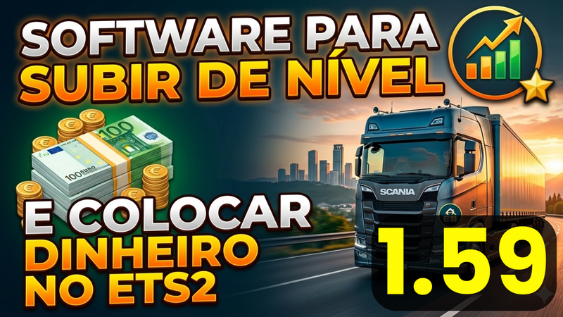 Software para adicionar dinheiro e subir o nível no ETS 2